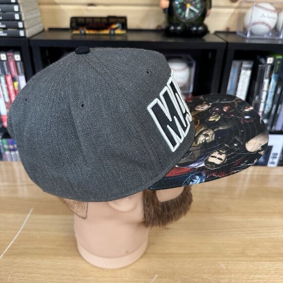 Marvel Avengers Embroidered Multi Hero Snap Back Hat Adjustable Cap Gray - Picture 3 of 5